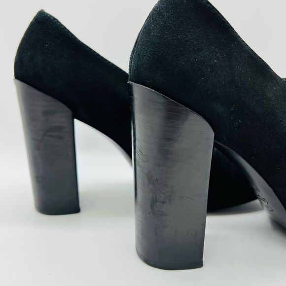 TORY BURCH WOMENS BLACK SUEDE LACE UP HEELS SIZE 9.5M - Picture 9 of 13